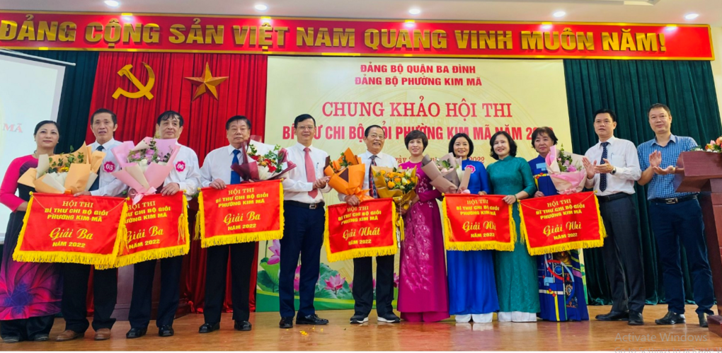 Chi bộ trường Tiểu học Vạn Phúc tham dự Hội thi Bí thư Chi bộ giỏi phường Kim Mã  năm 2022