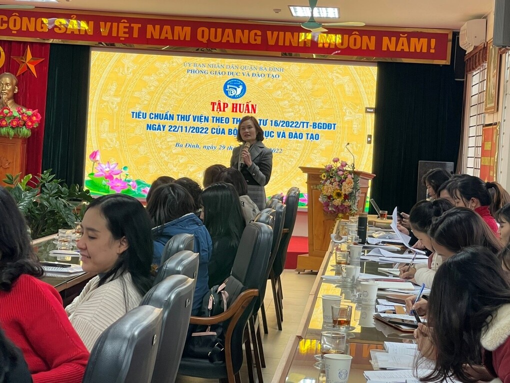 Trường Tiêu học Vạn Phúc tham dự tập huấn về tiêu chuẩn thư viện theo Thông tư số 16/2022/TT-BGDĐT ngày 22/11/2022 của Bộ GDĐT