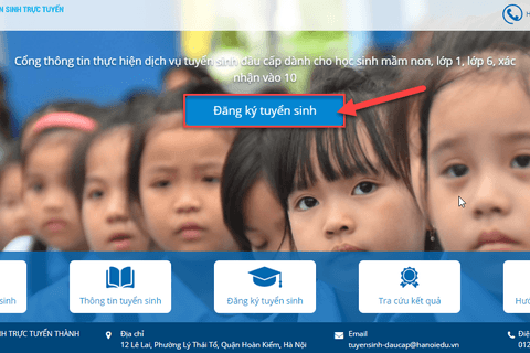 Thông tin hỗ trợ cha mẹ học sinh Đăng ký tuyển sinh trực tuyến vào lớp 1 Năm học 2020 - 2021