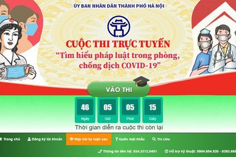Cuộc thi trực tuyến "Tìm hiểu pháp luật trong phòng, chống dịch Covid-19" trên địa bàn quận Ba Đình