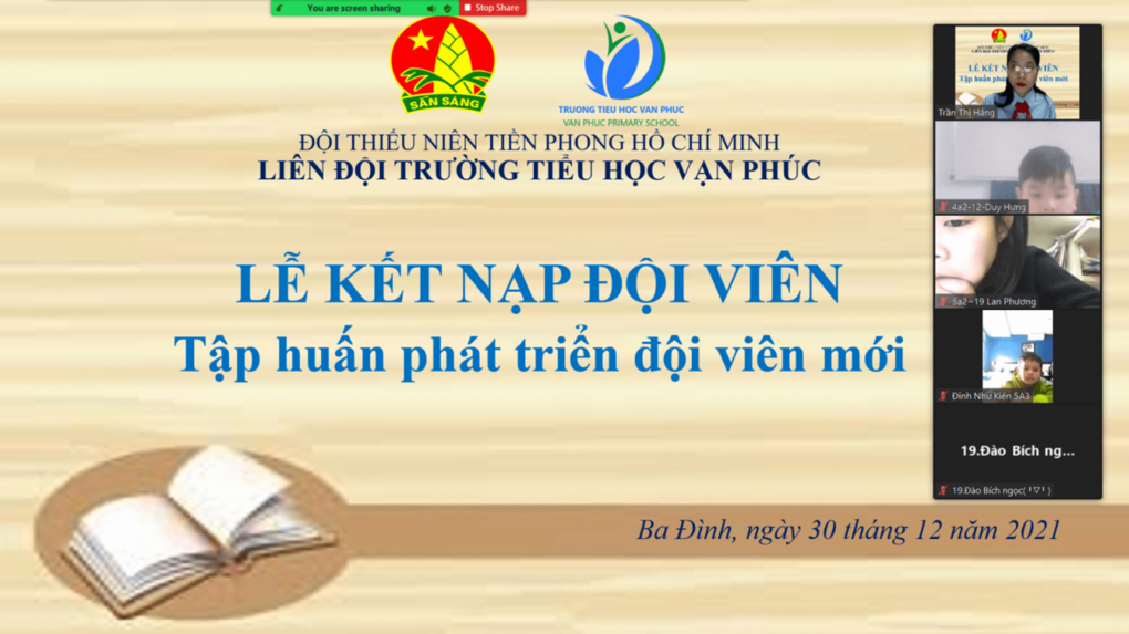 Lễ kết nạp Đội viên và buổi Tập huấn phát triển Đội viên mới của Liên đội Tiểu học Vạn Phúc