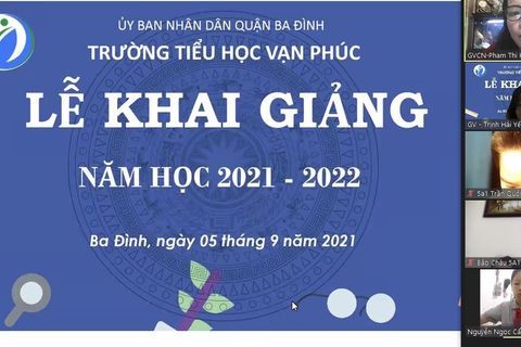 Lễ khai giảng năm học mới 2021 - 2022 đặc biệt trong mùa dịch của cô trò Trường Tiểu học Vạn Phúc