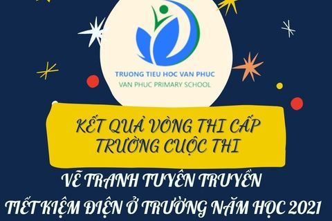 Kết quả vòng thi cấp trường cuộc thi vẽ tranh tuyên truyền tiết kiệm điện ở trường học năm 2021