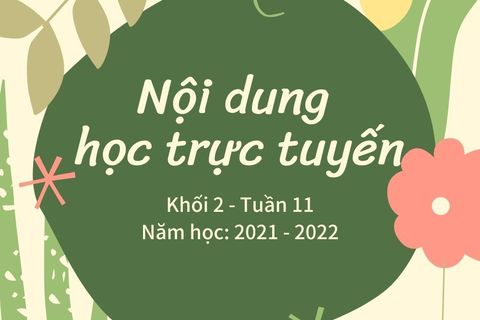 Nội dung học trực tuyến Khối 2 - Tuần 11