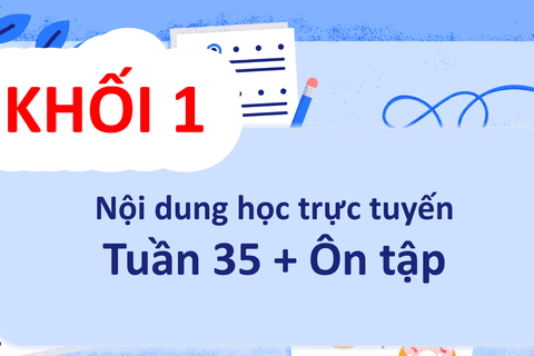 Nội dung học trực tuyến Khối 1 - Tuần 35 và Ôn tập (từ 30/6/2021)