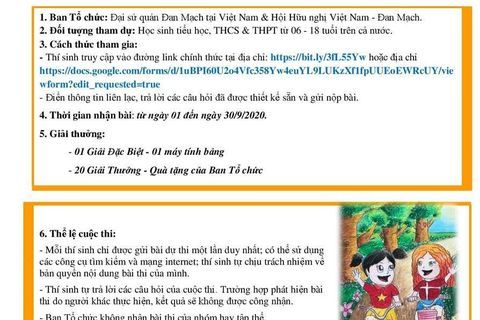 Công bố cuộc thi "Đan Mạch trong mắt em" 2020 - online