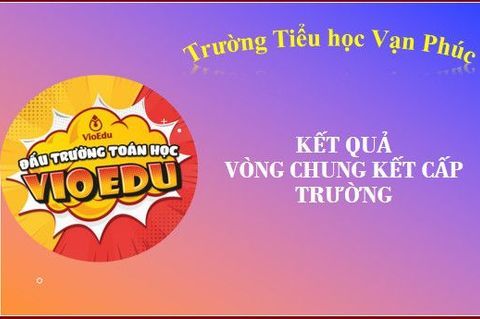 Kết quả Vòng Chung kết cấp trường sân chơi "Đấu trường Toán học"
