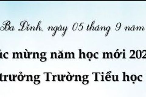Thư chúc mừng năm học mới 2021 - 2022 của nhà giáo Phùng Tố Nga - Hiệu trưởng Trường Tiểu học Vạn Phúc