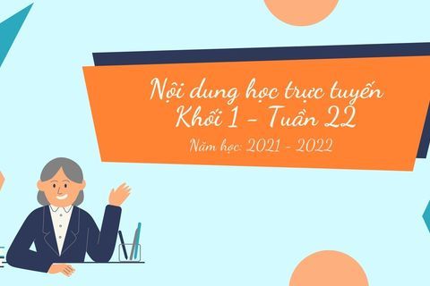Nội dung học trực tuyến Khối 1 - Tuần 22