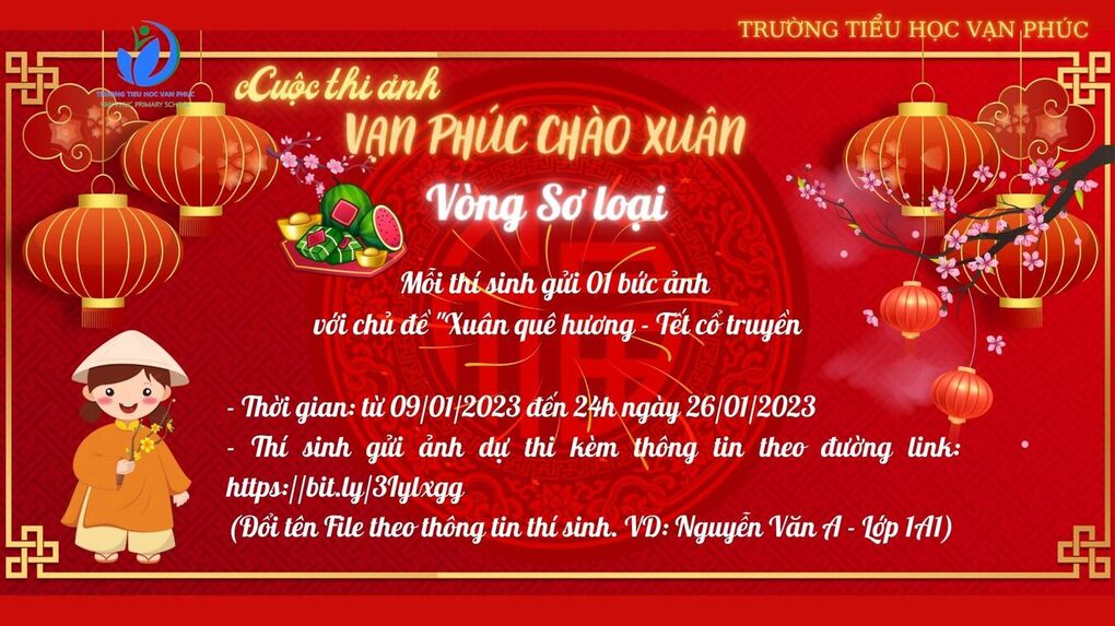 Vòng Sơ loại Cuộc thi ảnh "Vạn Phúc chào xuân" mùa 2 đón Xuân Quý Mão 2023 đang chờ đón các bức ảnh lưu giữ kỉ niệm của các bạn học sinh