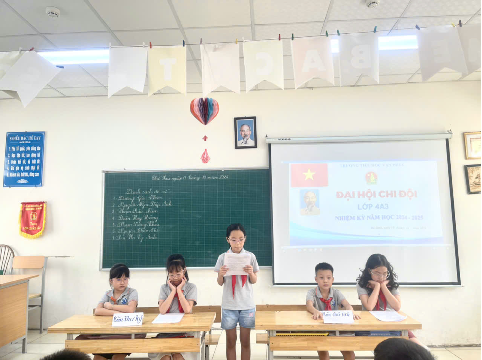 Chi đội 4A3 tổ chức Đại hội Chi đội nhiệm kỳ năm học 2024-2025