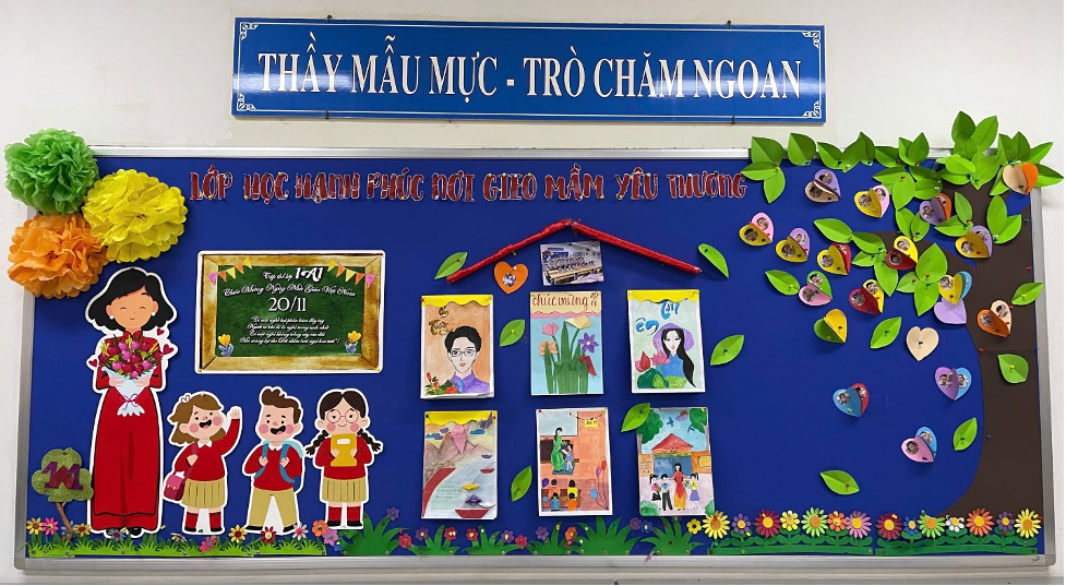 Lớp 1A1 hưởng ứng Hội thi hoạt động sáng tạo với slogan “Lớp học Hạnh phúc - Nơi gieo mầm yêu thương”