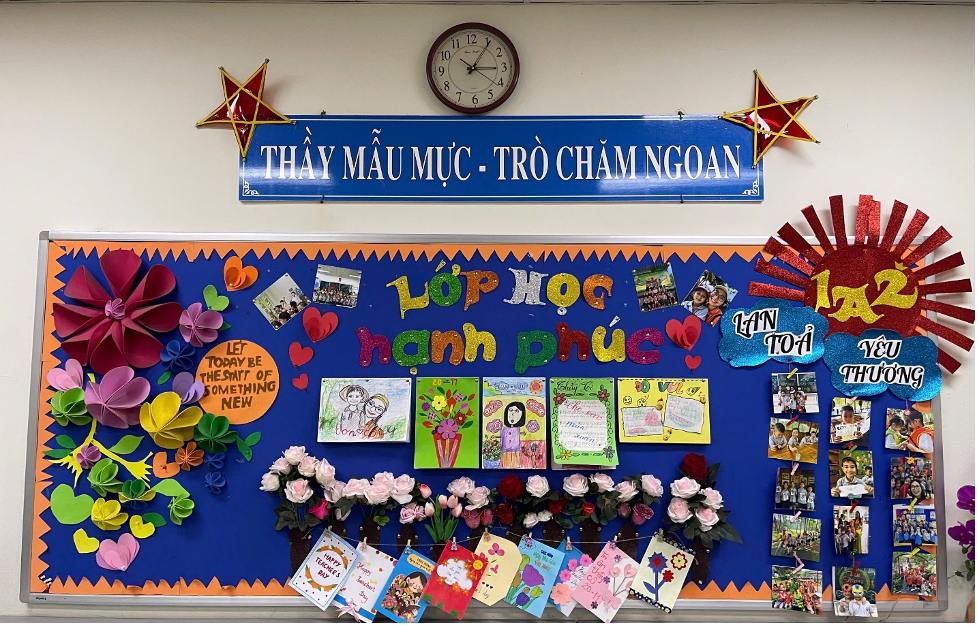 Lớp 1A2 rực rỡ với Góc sáng tạo “Lớp học Hạnh phúc - Lan tỏa yêu thương”