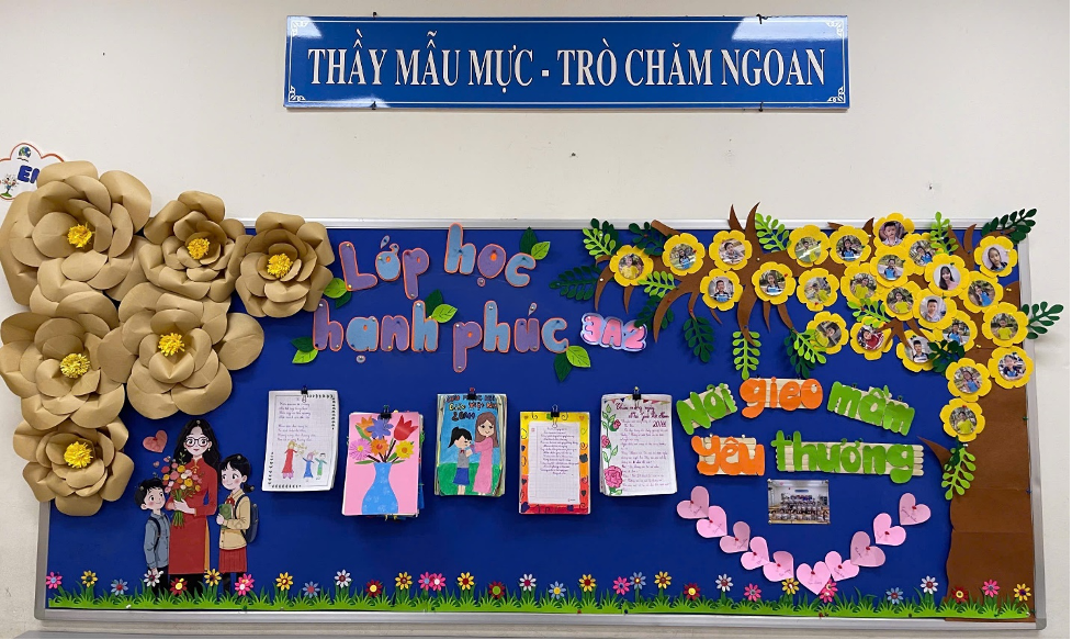 Góc sáng tạo ý nghĩa với slogan “Nơi gieo mầm yêu thương” của tập thể lớp 3A2