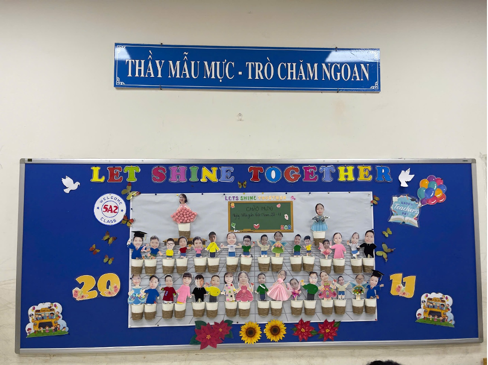 Lớp 5A2 hưởng ứng Hội thi hoạt động sáng tạo với slogan độc đáo “Let shine together”