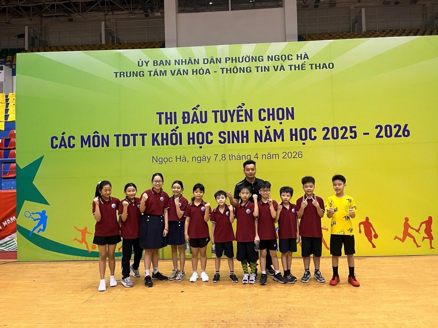 Học sinh Trường Tiểu học Vạn Phúc tự tin bước vào Giải thể thao học sinh phổ thông phường Ngọc Hà năm học 2025–2026 và ghi dấu ấn bằng những thành tích ấn tượng.