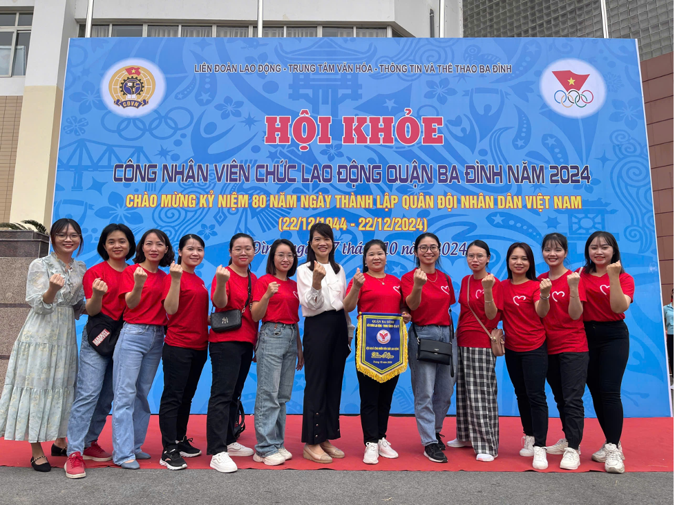 Trường Tiểu học Vạn Phúc hào hứng tham gia Hội khỏe công nhân viên chức lao động quận Ba Đình năm 2024