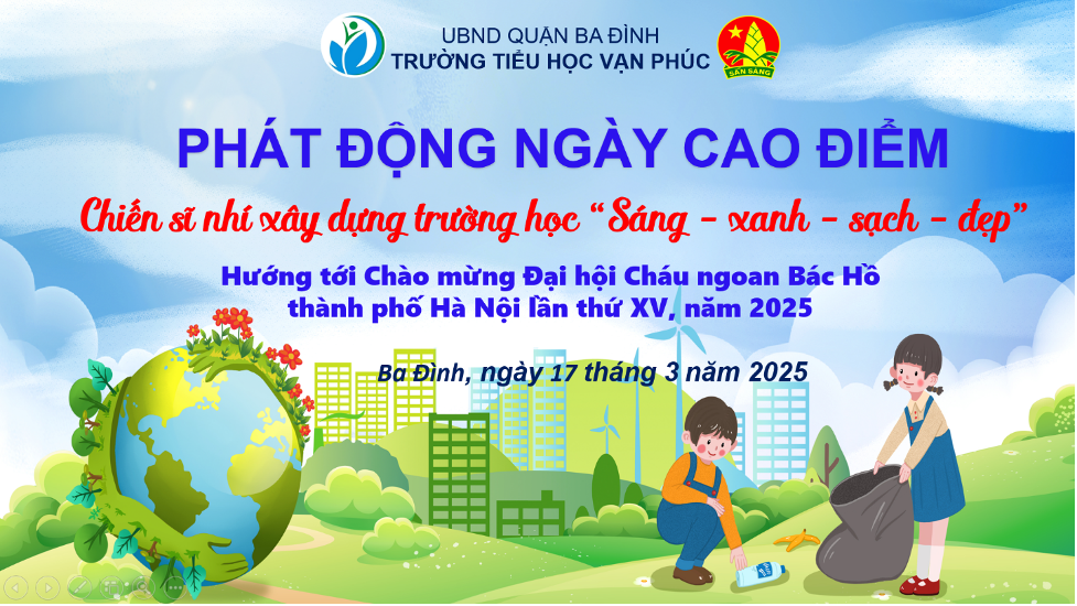 Chiến sĩ nhí hành động vì trường học “Sáng - Xanh - Sạch - Đẹp”